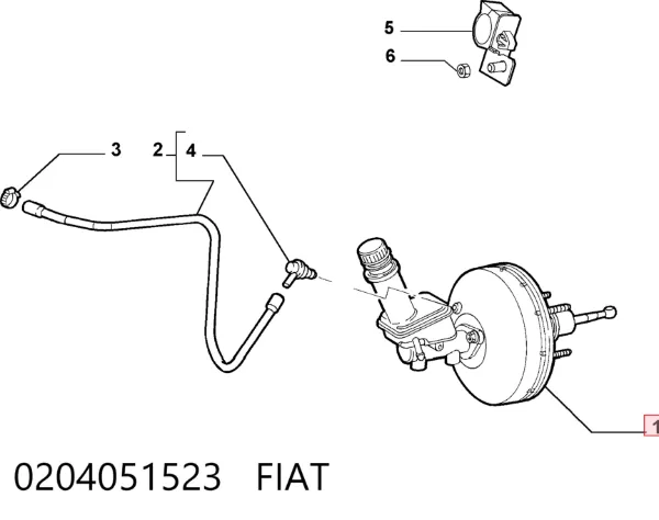 Cilindro maestro de frenos 0204051523 Fiat/Alfa/Lancia