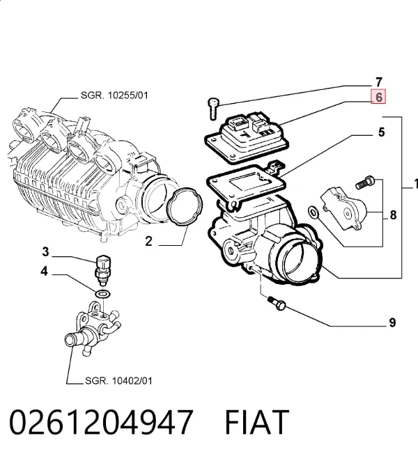 ECU 0261204947 Fiat/Alfa/Lancia