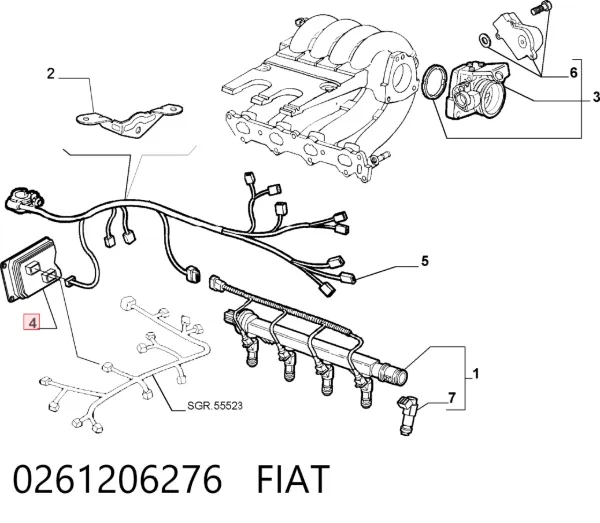 ECU 0261206276 Fiat/Alfa/Lancia