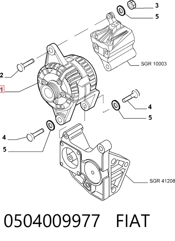 Alternador 0504009977 Fiat/Alfa/Lancia