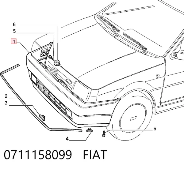 Paragolpes 0711158099 Fiat/Alfa/Lancia