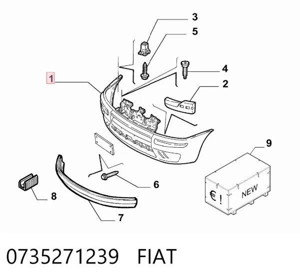 Paragolpes 0735271239 Fiat/Alfa/Lancia