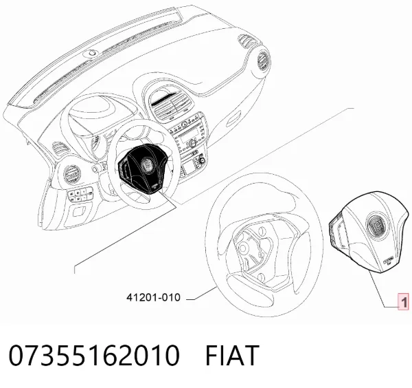 Airbag de volante 07355162010 Fiat/Alfa/Lancia