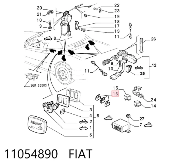 Fusibles 11054890 Fiat/Alfa/Lancia