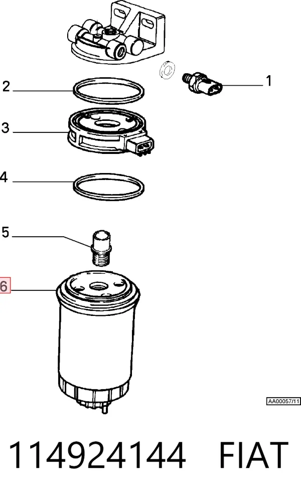 Filtro de combustible 114924144 Fiat/Alfa/Lancia