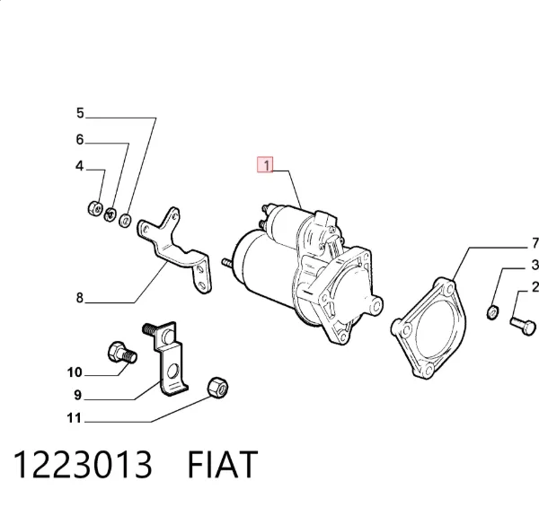 Motor de arranque 1223013 Fiat/Alfa/Lancia