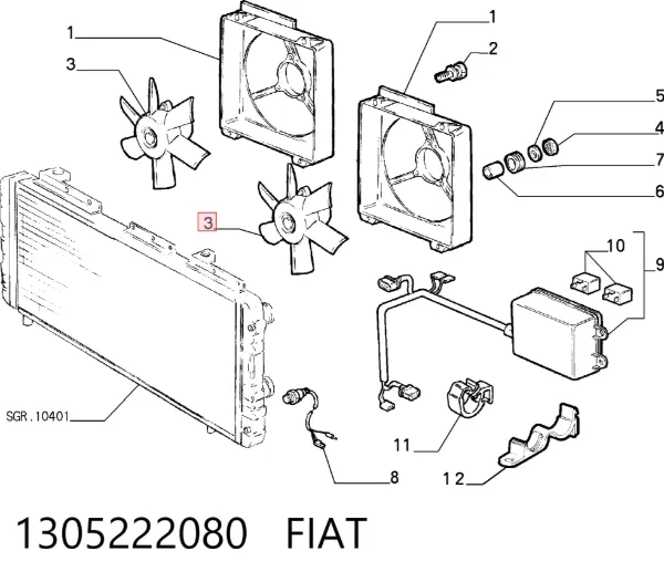 Ventilador del motor Fiat Ducato II