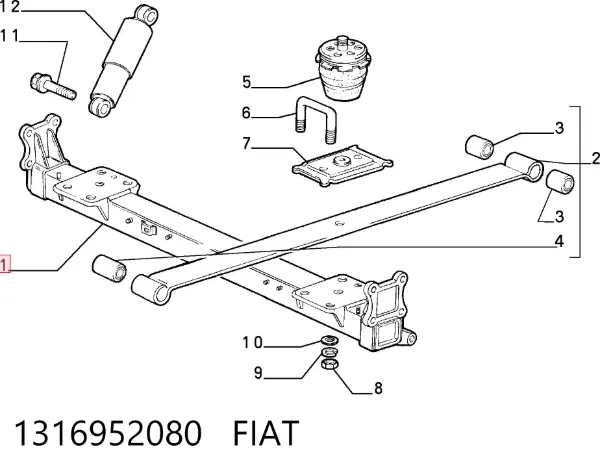Puente trasero Fiat Ducato II