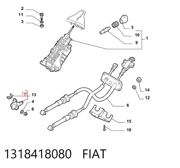 Casquillo palanca cambio 1318418080 Fiat/Alfa/Lancia