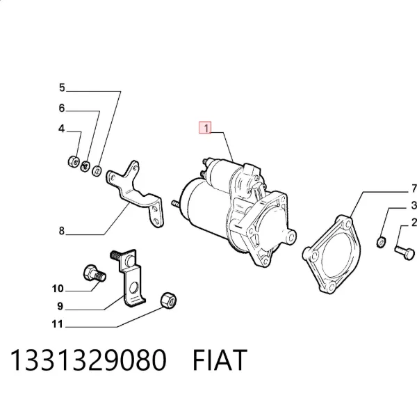 Motor de arranque 1331329080 Fiat/Alfa/Lancia