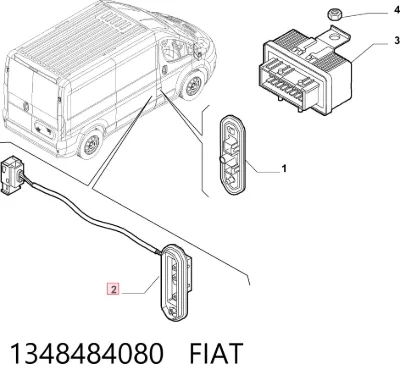 Interruptor de puerta FIAT 1348484080