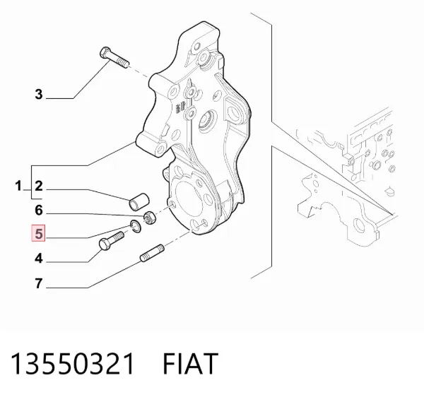 Arandela superior del inyector 13550321 Fiat/Alfa/Lancia