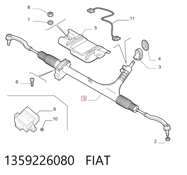Cremallera de dirección 1359226080 Fiat/Alfa/Lancia