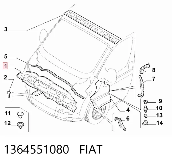 Soporte de radiador Fiat Ducato III