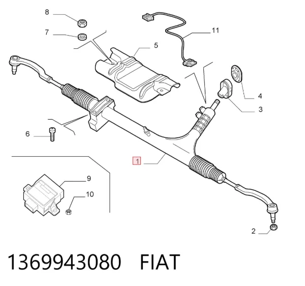 Cremallera de dirección 1369943080 Fiat/Alfa/Lancia