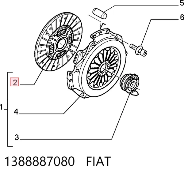 Disco de embrague 1388887080 Fiat/Alfa/Lancia