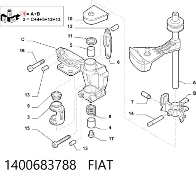 Mecanismo de selección de marchas FIAT 1400683788