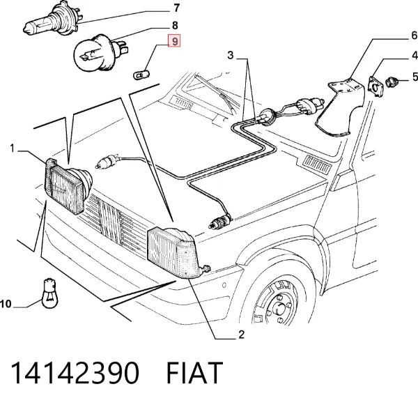 Bombilla 14142390 Fiat/Alfa/Lancia