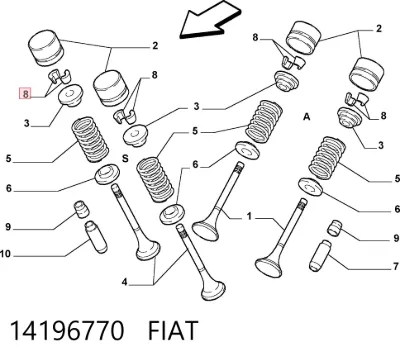Cuña de válvula FIAT 14196770