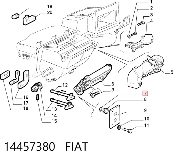 Anillo de sellado del tubo del radiador de la calefacción 14457380 Fiat/Alfa/Lancia