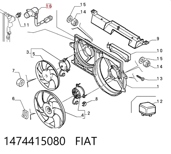 Resistencia del motor del ventilador del aire acondicionado 1474415080 Fiat/Alfa/Lancia