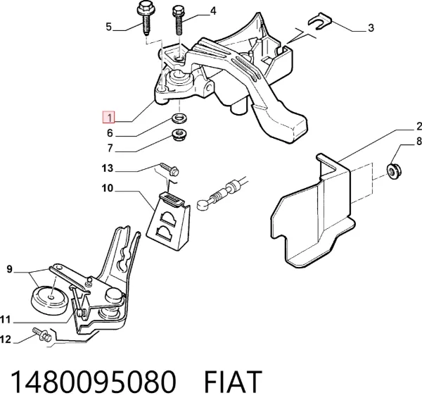 Mecanismo de selección de marchas 1480095080 Fiat/Alfa/Lancia