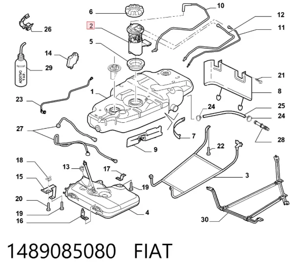Aforador 1489085080 Fiat/Alfa/Lancia