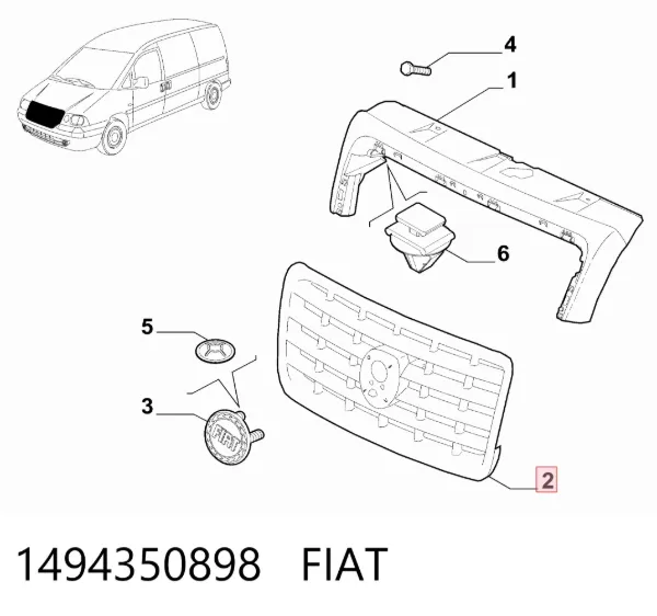 Parrilla 1494350898 Fiat/Alfa/Lancia