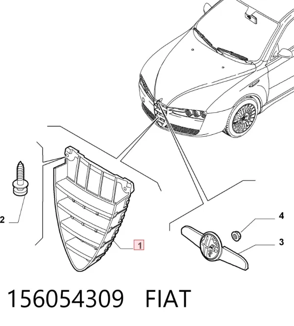 Parrilla 156054309 Fiat/Alfa/Lancia
