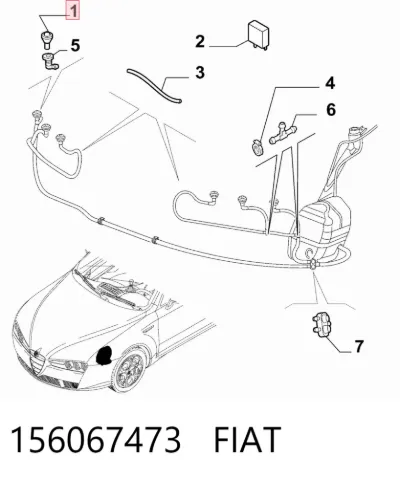 Boquilla del lavador de faros delanteros FIAT 156067473