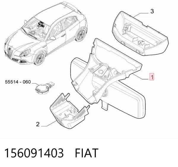 Espejo interior 156091403 Fiat/Alfa/Lancia