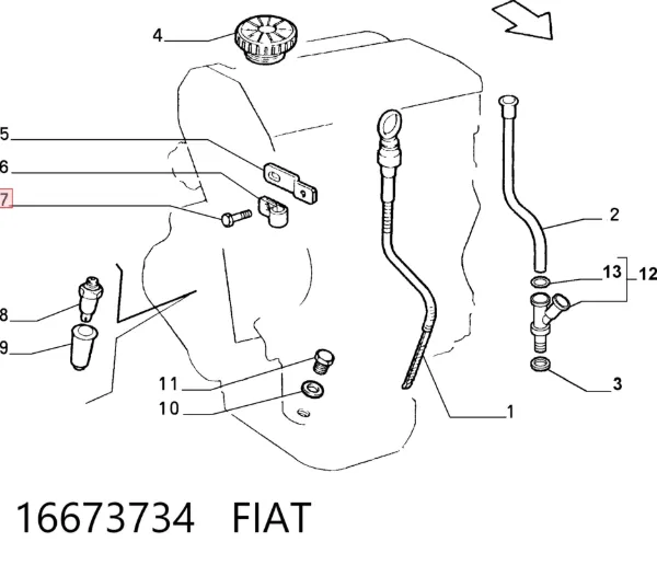 Rampa de combustible 16673734 Fiat/Alfa/Lancia