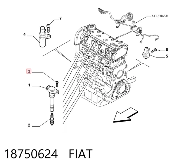 Perno del sistema de escape (silenciador) 18750624 Fiat/Alfa/Lancia