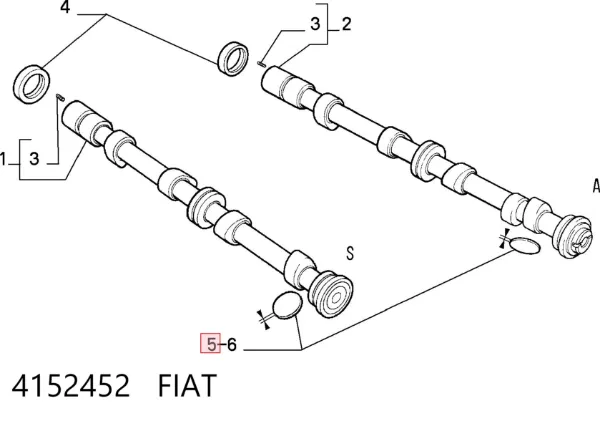 Arandela de ajuste 4152452 Fiat/Alfa/Lancia