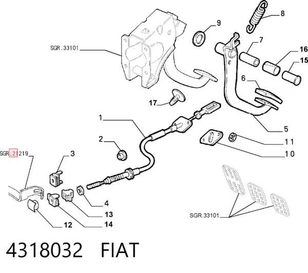Fijador de tornillos 4318031AB Chrysler