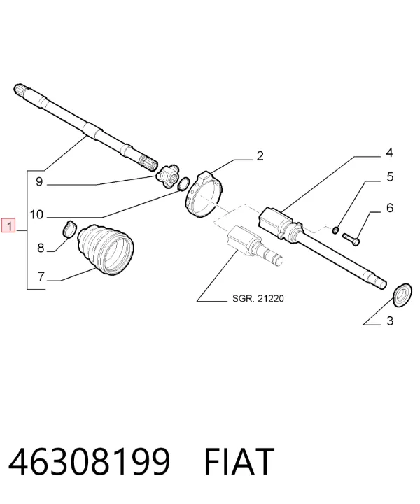  46308199 Fiat/Alfa/Lancia