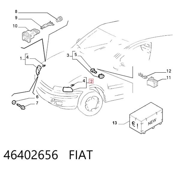 Intermitente izquierdo 46402656 Fiat/Alfa/Lancia