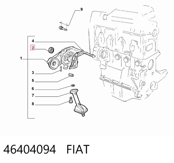 Retén de cigüeñal frontal 46404094 Fiat/Alfa/Lancia