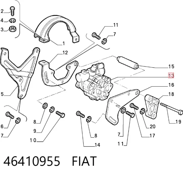 Bomba de dirección 46410955 Fiat/Alfa/Lancia