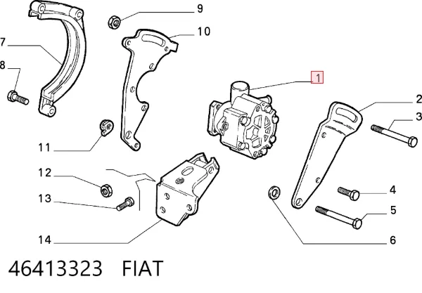 Bomba de dirección 46413323 Fiat/Alfa/Lancia