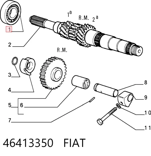 Cojinete, caja de cambios Fiat Brava 182