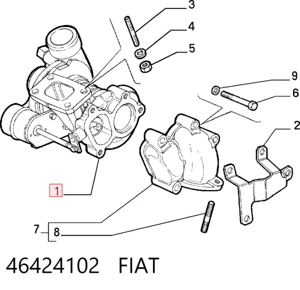 Turbocompresor 46424102 Fiat/Alfa/Lancia