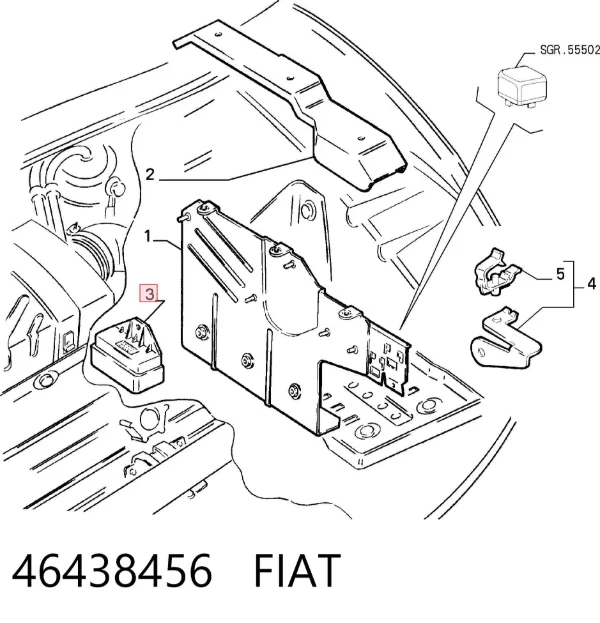 Relé de los calentadores 46438456 Fiat/Alfa/Lancia