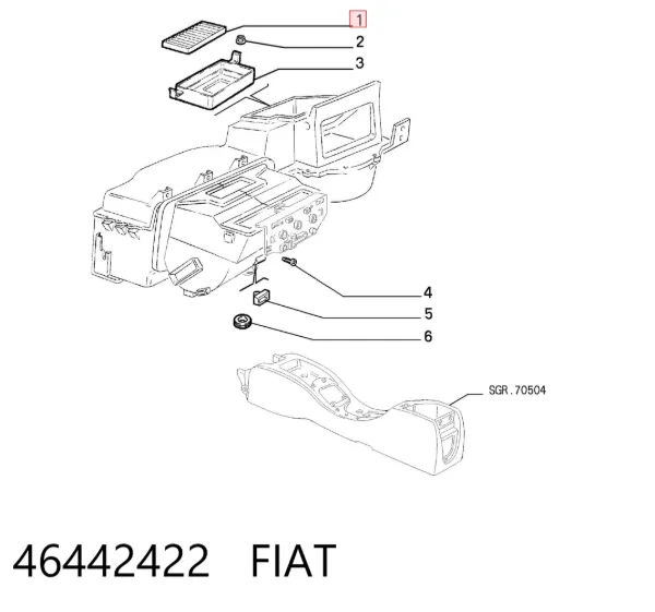 Filtro de habitáculo 46442422 Fiat/Alfa/Lancia