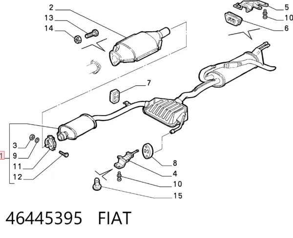 Silenciador trasero 46445395 Fiat/Alfa/Lancia