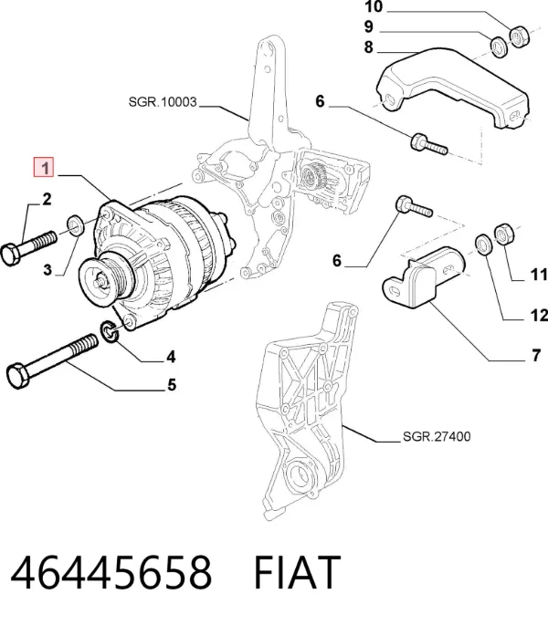 Alternador 46445658 Fiat/Alfa/Lancia