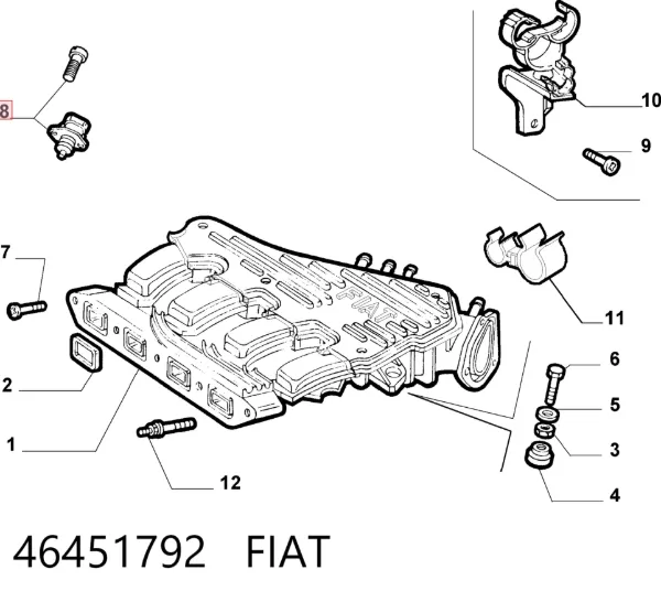 Sensor de presión del colector de admisión 46451792 Fiat/Alfa/Lancia