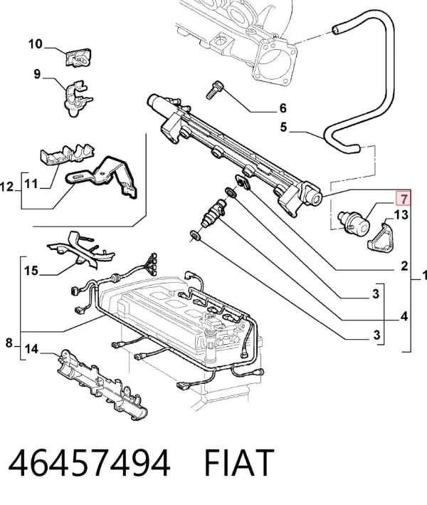 Regulador de presión de combustible 46457494 Fiat/Alfa/Lancia