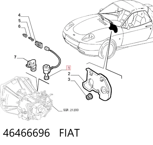 Sensor de velocidad 46466696 Fiat/Alfa/Lancia