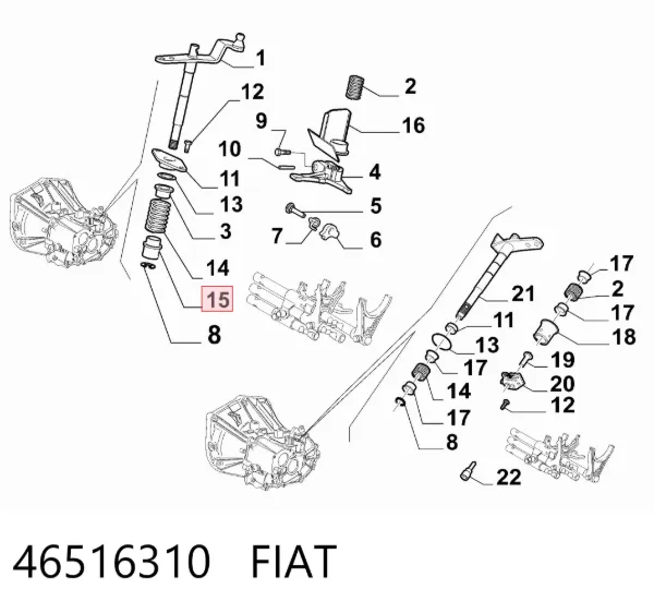 Mecanismo de selección de marchas 46516310 Fiat/Alfa/Lancia